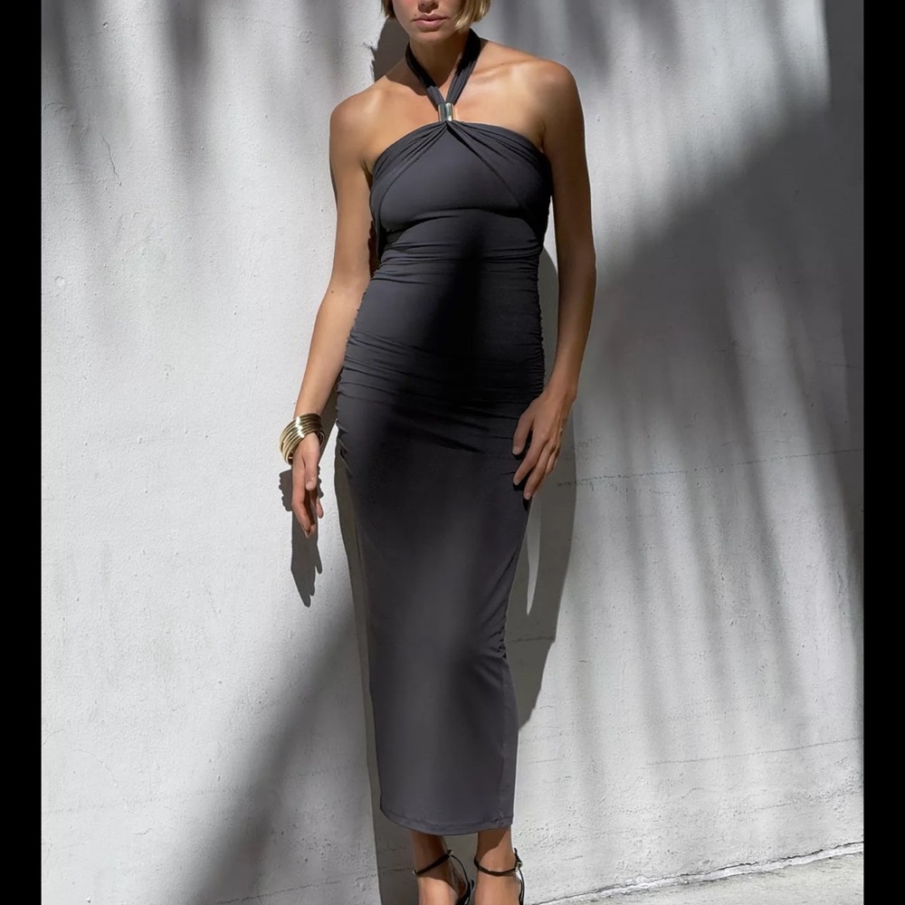 Halter Applique Dress
